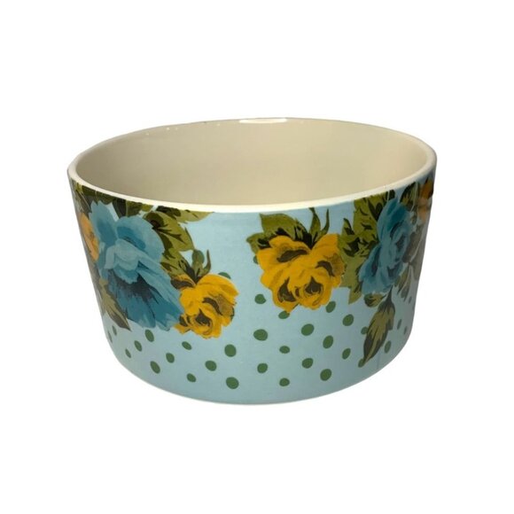 The Pioneer Woman Rose Shadow Stoneware Large Storage Bowl 7" 2018DMT - Picture 1 of 9